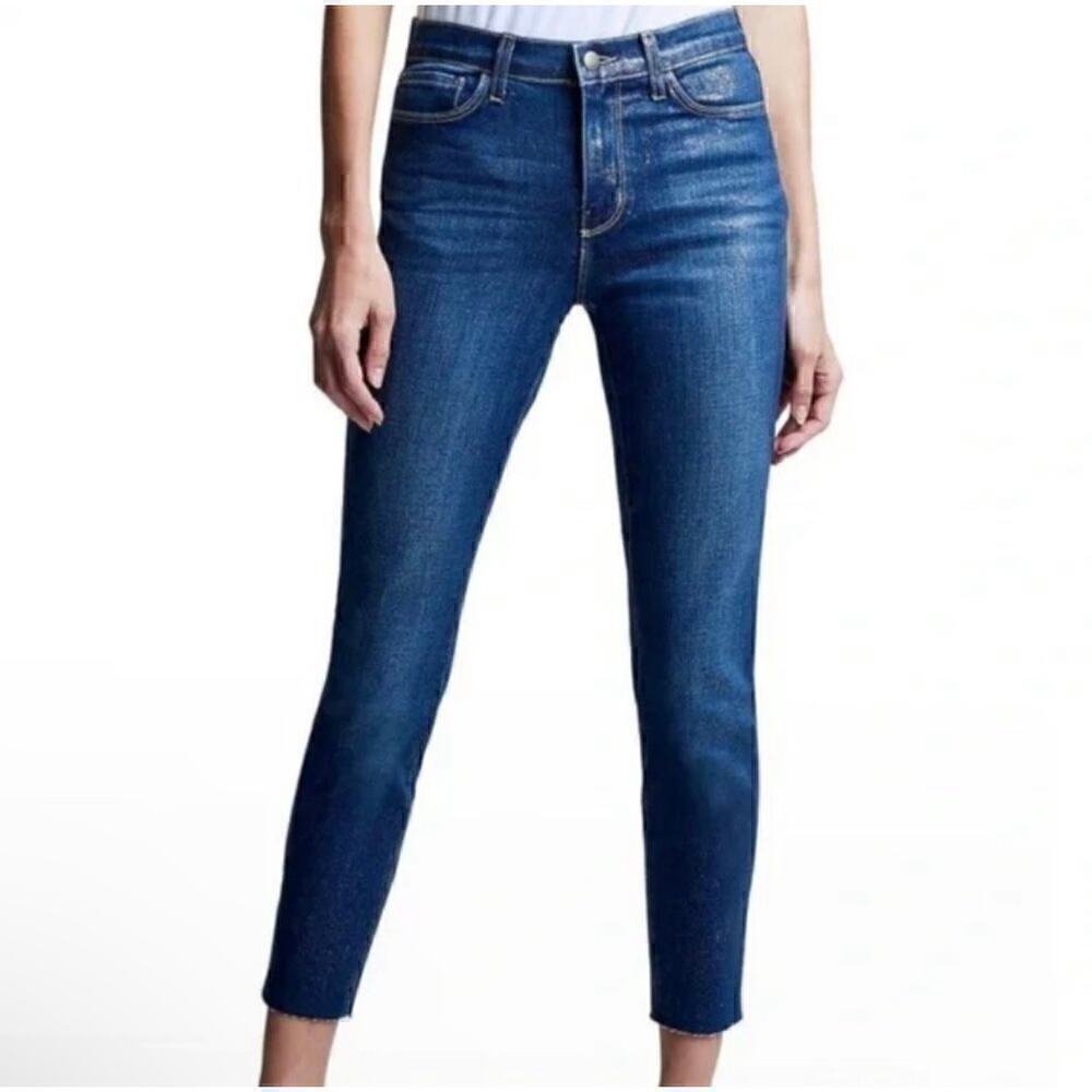 Lagence El Matador Slim Gold Glitter Sparkle Jeans Women's Size 27